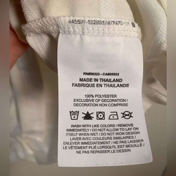 Nike EUC beige/white striped Dri-fit sleeveless victory polo Size Large - Picture 3 of 6